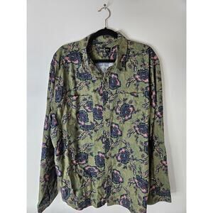 HOUSTON WHITE x TARGET Groovy Floral Button Front Hawaiian Shirt MEN'S XXL